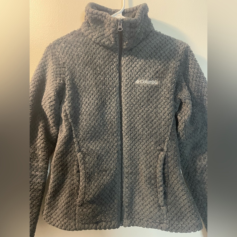 Columbia Women’s Charcoal Gray Sherpa Full-Zip Jacket